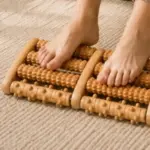 Wooden foot roller for end-of-day feet
